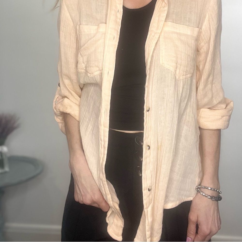 Japna Peach Button-Down Shirt - Picture 4 of 4
